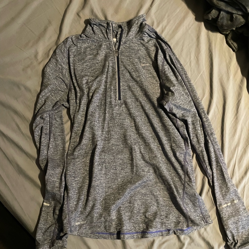 Navy blue Nike dry fit quarter zip sweatshirt